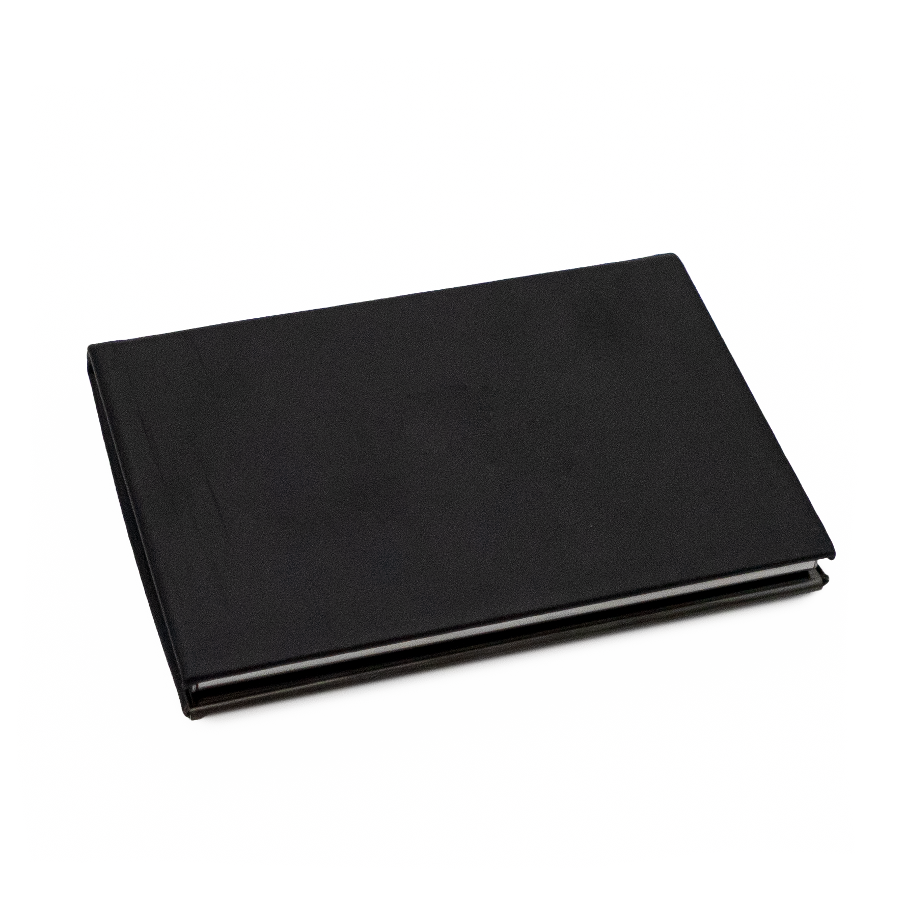 Ein elegantes schwarzes Fotoalbum mit glattem Einband, perfekt zum Bewahren wertvoller Erinnerungen und Fotos.