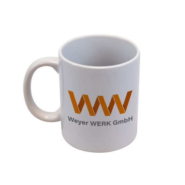 Personalisierte Tasse 330ml, Porzellan, Weiß A+